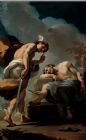 Mercury Paintings - Mercury About to Behead Argus by Unknown Artist